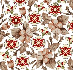 Flowers Vector Beautiful background with a flower ornament N11