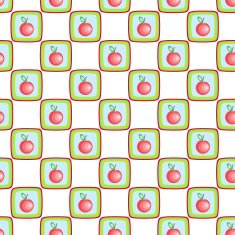Cute fruits seamless background on white N6