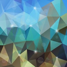 Abstract Triangle Geometrical Multicolored Background Vector