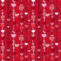 Red Pink Love Valentin's Day Seamless Pattern