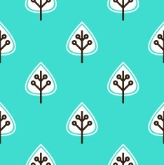 Leaves seamless pattern vector ( blue )