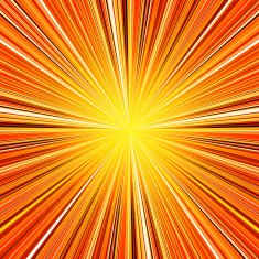 Abstract red and orange stripes burst background