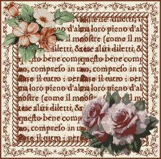 Greeting card Roses Beautiful frame with a flower ornament N6