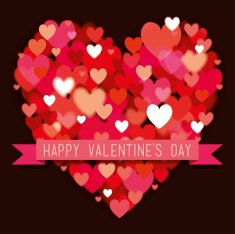 Valentine's Day Card with beautiful hearts 2