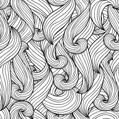Vector seamless abstract pattern with waves and cloud N2