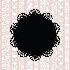 Elegant doily on lace background N2