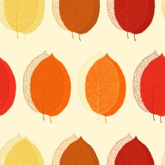 Cute seamless leaf autumn pattern N2