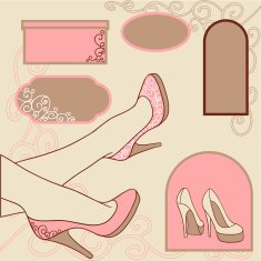 Fashion background with feminine shoe