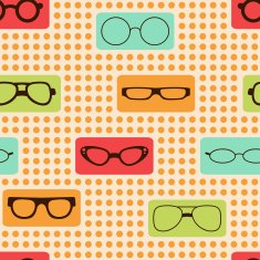 Seamless color pattern with glasses N2