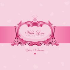 Valentines Vintage Greeting card Luxury retro design