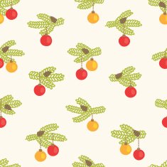 Seamless pattern with christmas decorations N2