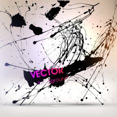 Abstract Ink Blot for Grunge Backgound N186
