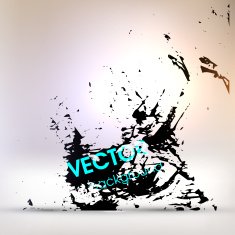 Abstract Ink Blot for Grunge Backgound N198