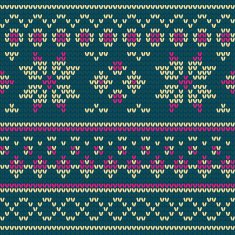 Knitted texture with floral pattern N2