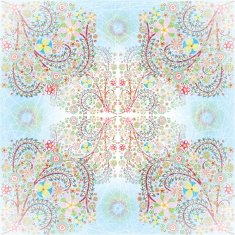 art floral ornamental grunge background in blue