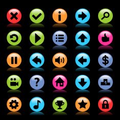 Flat game icons N3