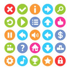 Flat game icons N4