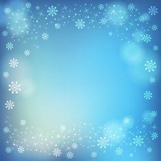 Winter snowflakes and soft highlights background Place for text