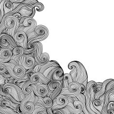 Abstract invitation card with wave N3