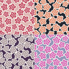 seamless japanese floral pattern