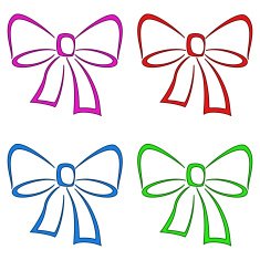 Bows set pictogram