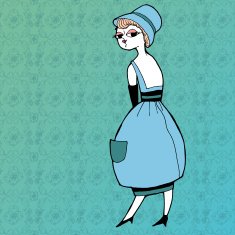 retro girl N17