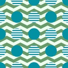 Abstract geometric pattern circles and zigzag
