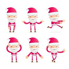 Santa in various poses N15