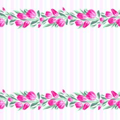 Invitation cards with flowers