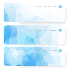 Abstract vector mosaic banners N99
