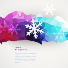 Vector winter composition made of triangles