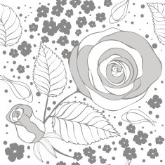 monochrome floral pattern