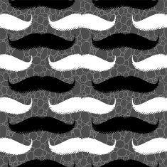 Mustache seamless pattern N10