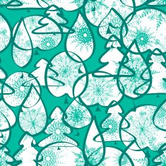 Seamless pattern of winter trees