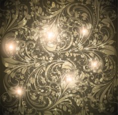 Floral Retro Background for Vintage Design N417