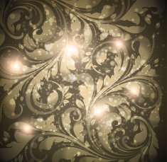 Floral Retro Background for Vintage Design N435
