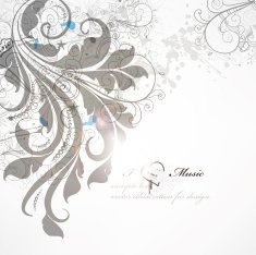 Floral Retro Background for Vintage Design N473
