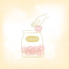 Jars with hearts N2