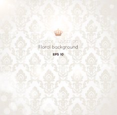 Retro background floral pattern N2