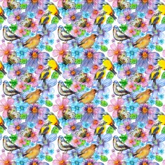floral seamless texture of watercolor N11