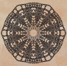 Elegant lacy doily N14