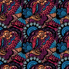Mosaic vector seamless pattern N38