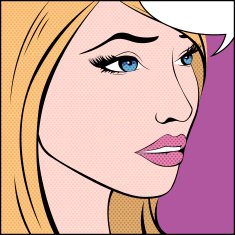 Vector Abstract Pop Art Woman