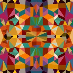 Fall season triangle abstract seamless pattern background illustration