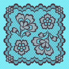 Vintage lace frame abstract ornament Vector texture N4