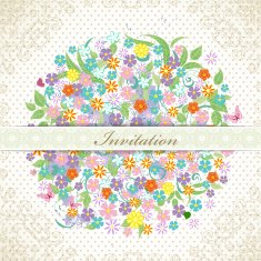 Round floral ornament for your design N8