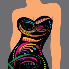fashion wear on woman body