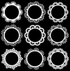 Circle lace frame