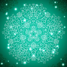 Retro antique ornament background with lights