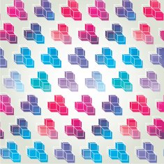 Background of pink and blue cubes vector
